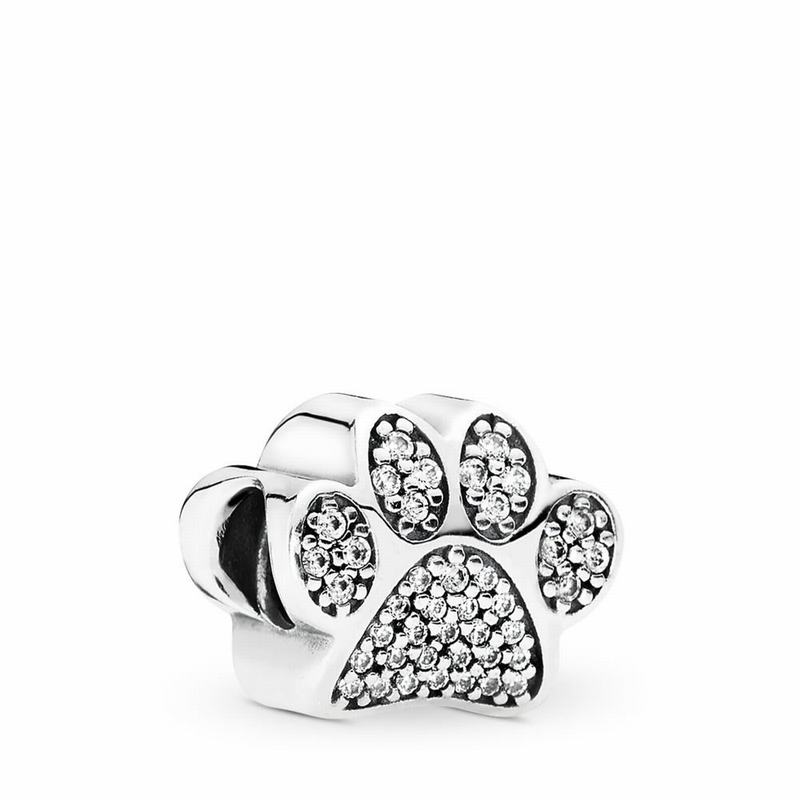 Pandora Dog Paw Print Charm Silver Egypt IS8534690
